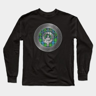 Clan Stirling Crest & Tartan Knot Long Sleeve T-Shirt